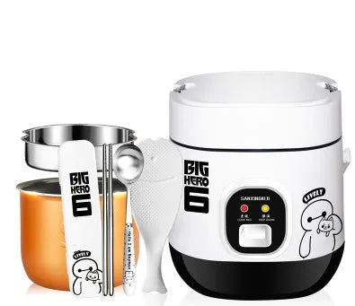 Compact round automatic rice cooker with 2L capacity for single person use