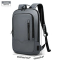 Lightweight polyester computer backpack with USB charging port in various colours