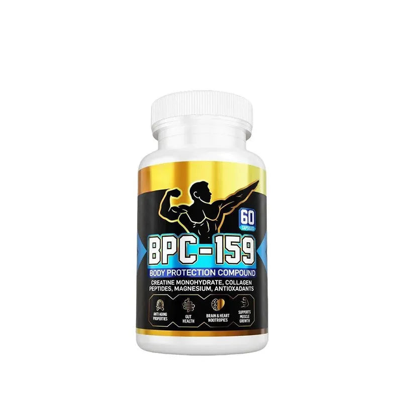 Body energy supplement capsules in a bottle for general wellness support