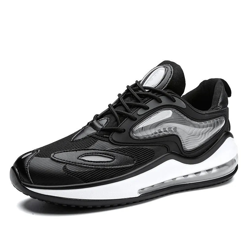 Men's casual shoes with air cushion height increasing design in Space Black or Space White colour options