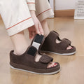 Breathable cloth sandals for elderly, open toe, rubber sole, solid colour, large size 48-49 yards
