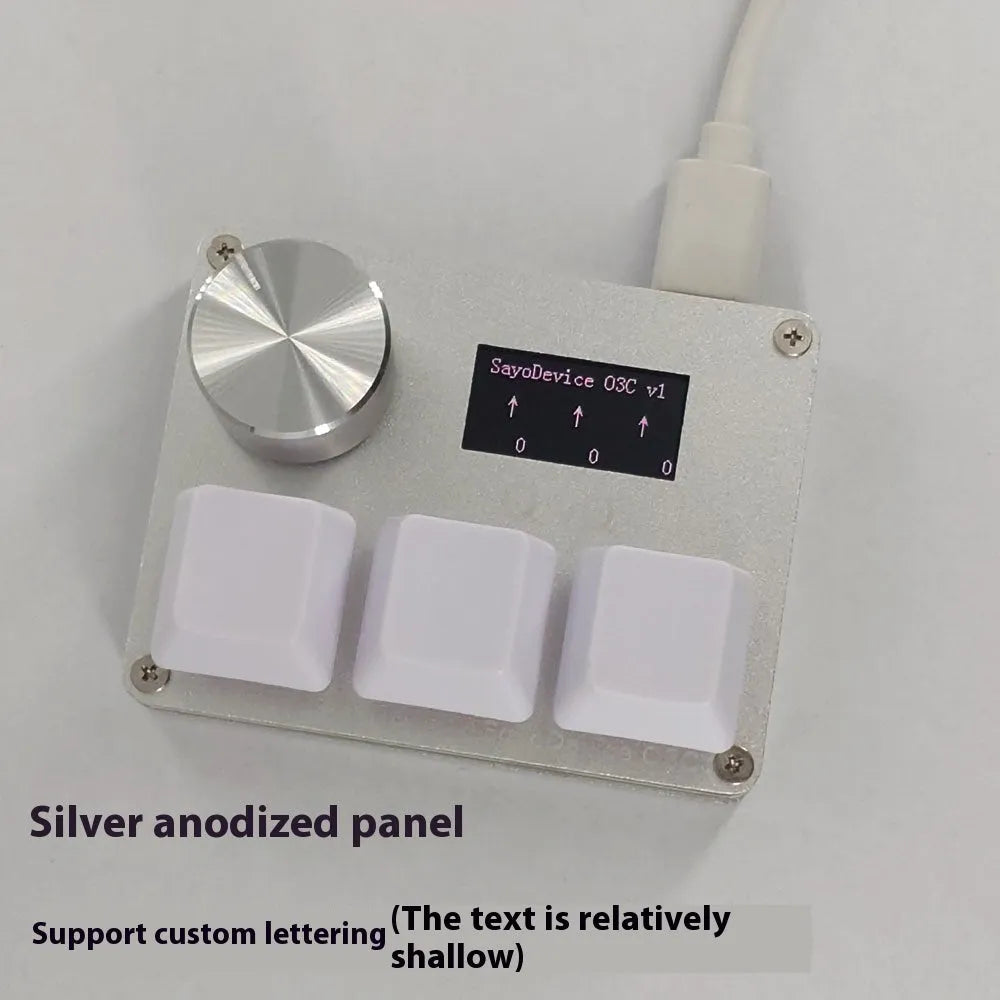 Hall effect magnetic axis numeric keyboard with IPS screen, programmable knob, and RGB backlighting