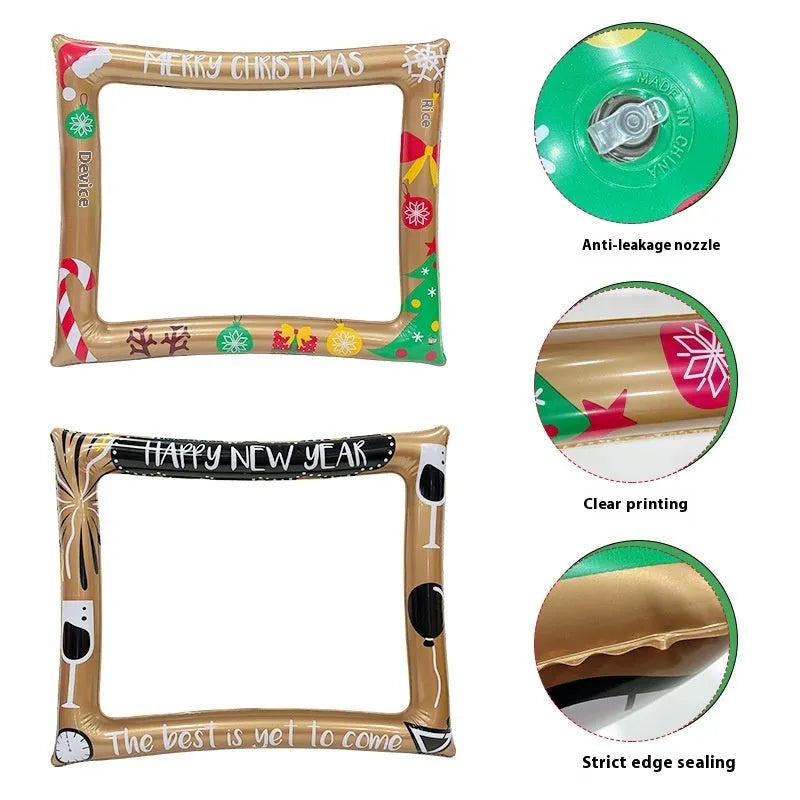 Christmas inflatable photo frame made from PVC material for holiday photography