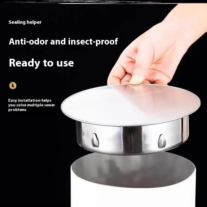 Stainless steel floor drain deodorant seal cover with modern simplicity design