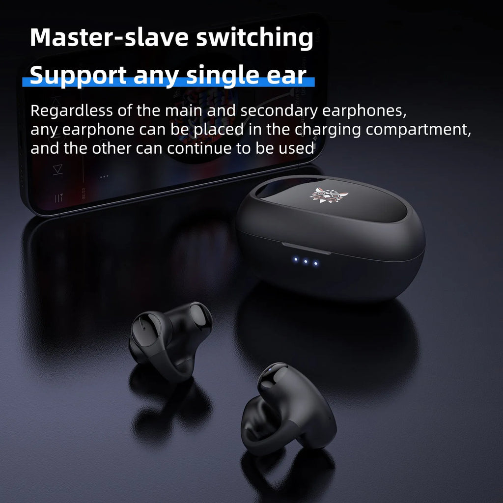 T306 Bluetooth wireless sports headset with ear hook design in black colour