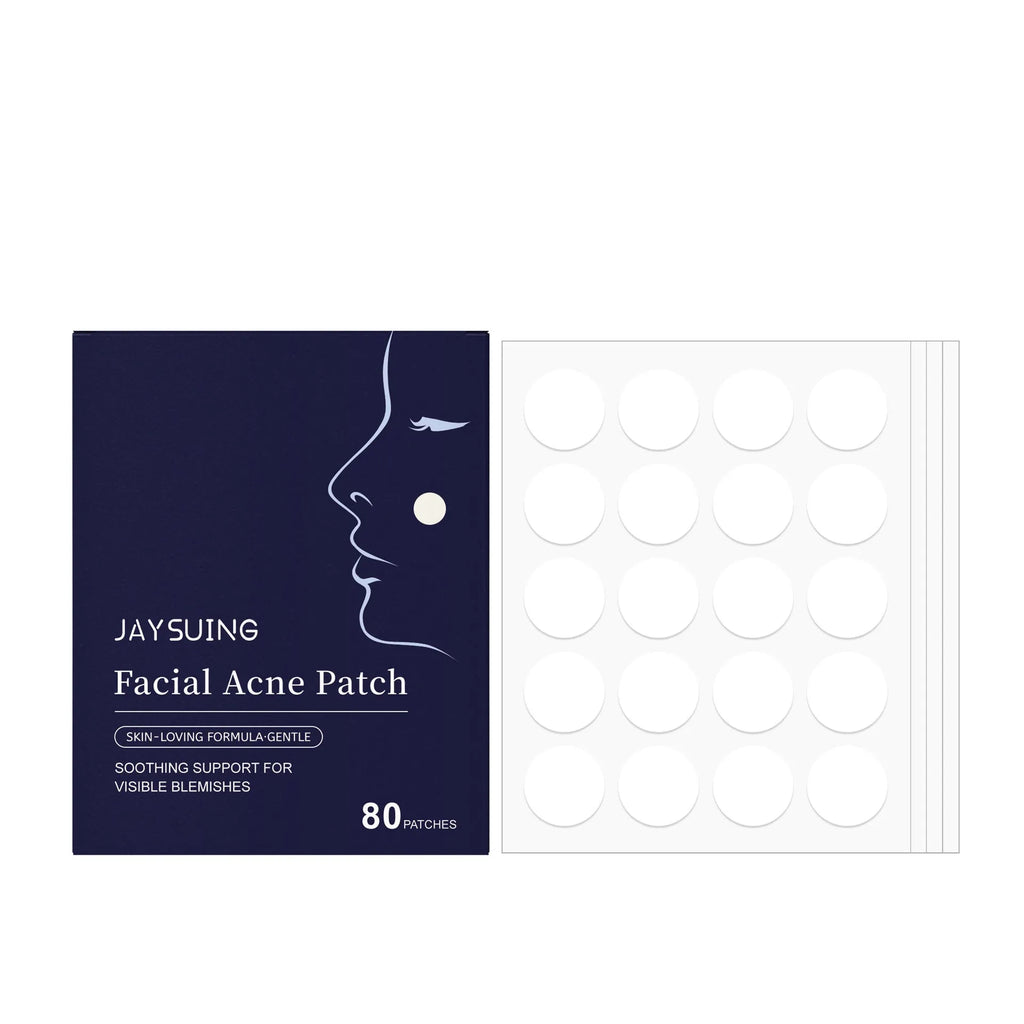 Transparent hydrocolloid facial acne patches pack with 80 count for spot treatment