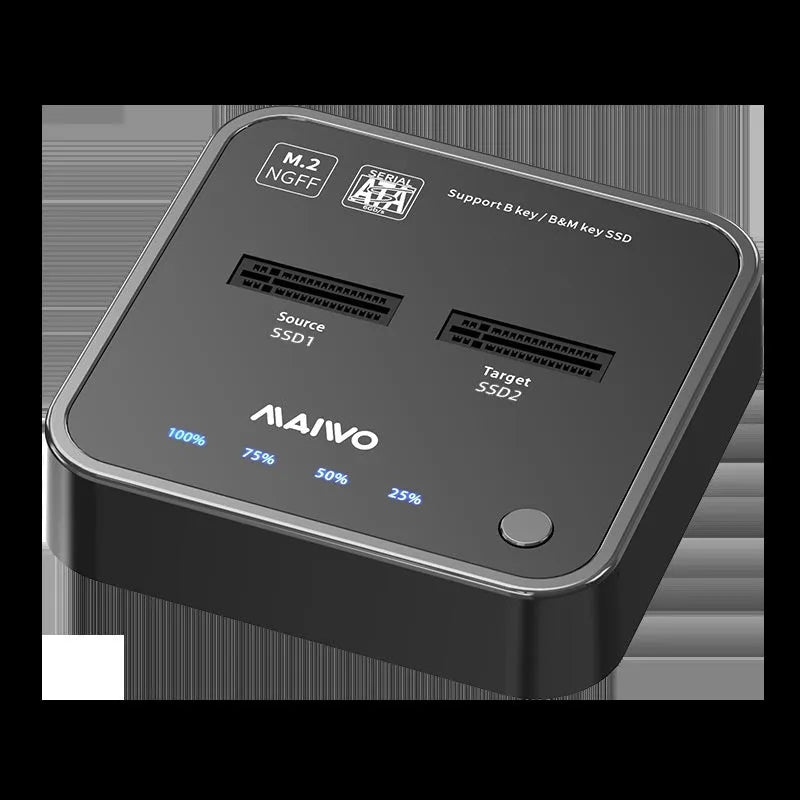 MAIWO K3016 M.2 solid state drive docking station and duplicator with cables and power adapter