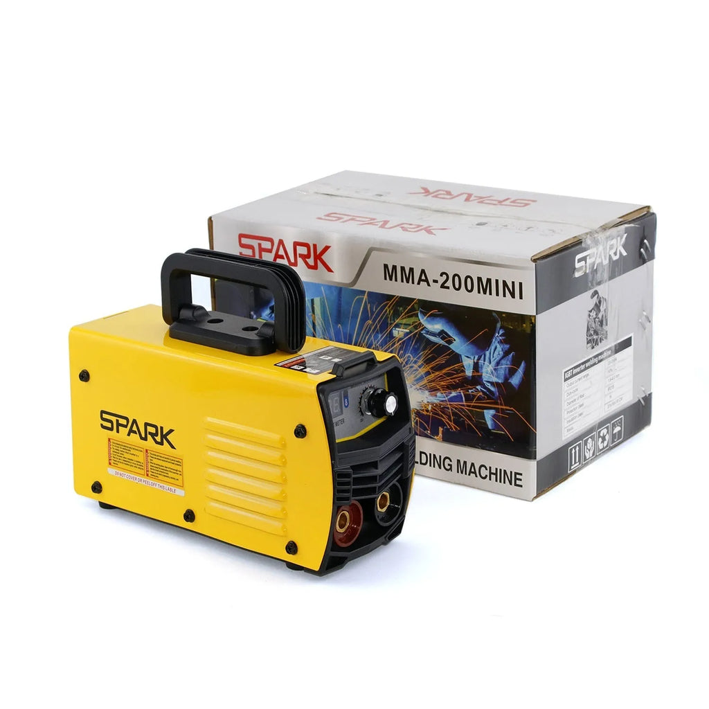MMA-200MIN 220V DC inverter arc welding machine with welding tongs and face shield