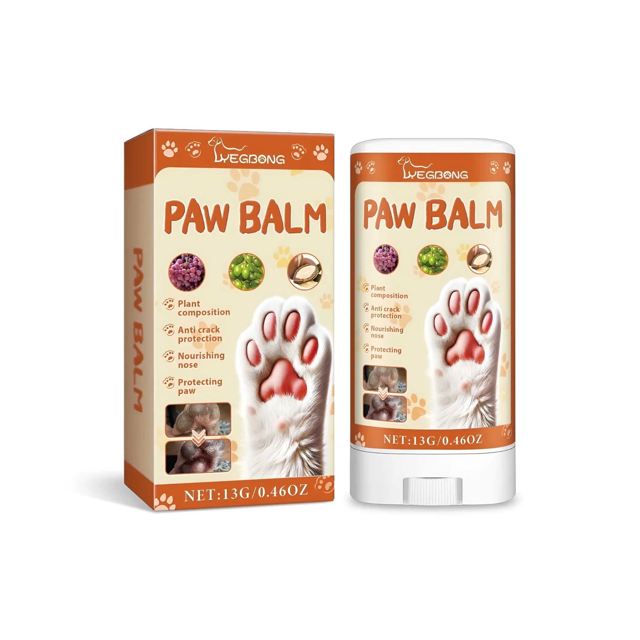 13g pet claw protection cream jar measuring 3.8cm for anti-cracking paw pad treatment