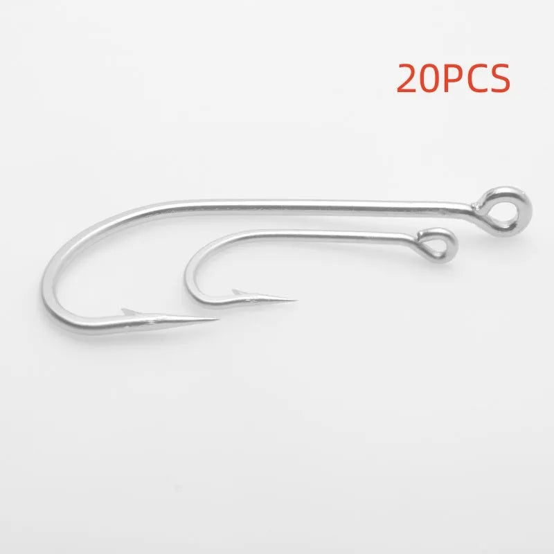 Stainless steel sea fishing hooks in multiple specifications for ocean boat fishing targeting weever, snakehead and seahorse