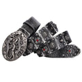 Men's genuine leather belt with punk rivet design and alloy buckle in retro colour options