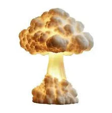 Atomic bomb explosion mushroom cloud shaped decorative table lamp with USB cable