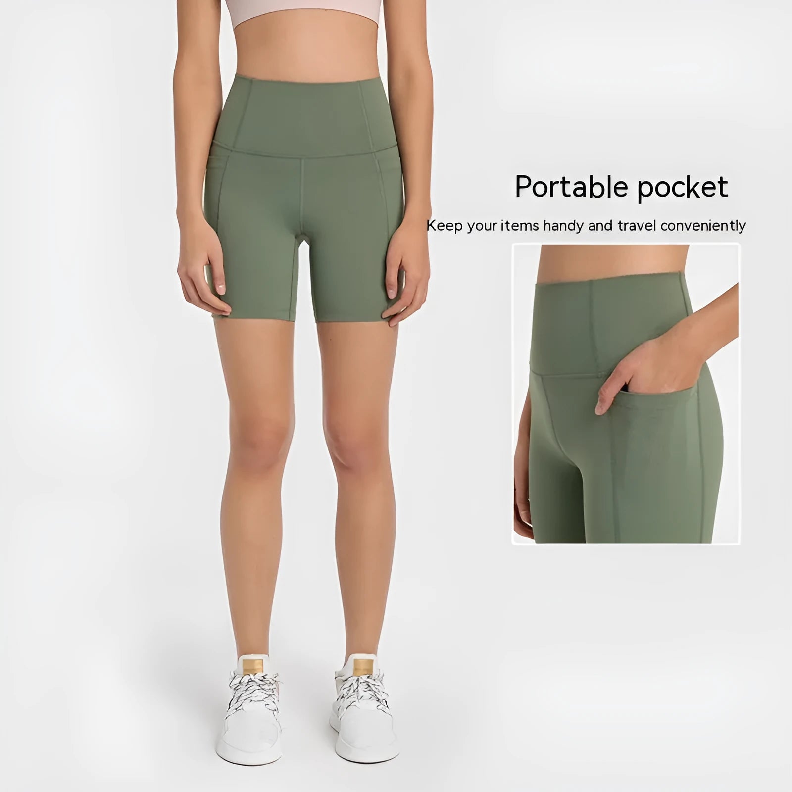Women's black cotton blend super stretch sports shorts with mid-rise waist and short length.