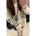 Button cardigan with 3D pattern in Japanese Korean casual style