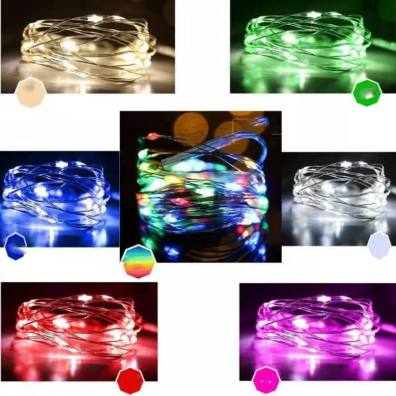 12-metre copper wire USB string lights with 120 LED bulbs in multiple colour options.