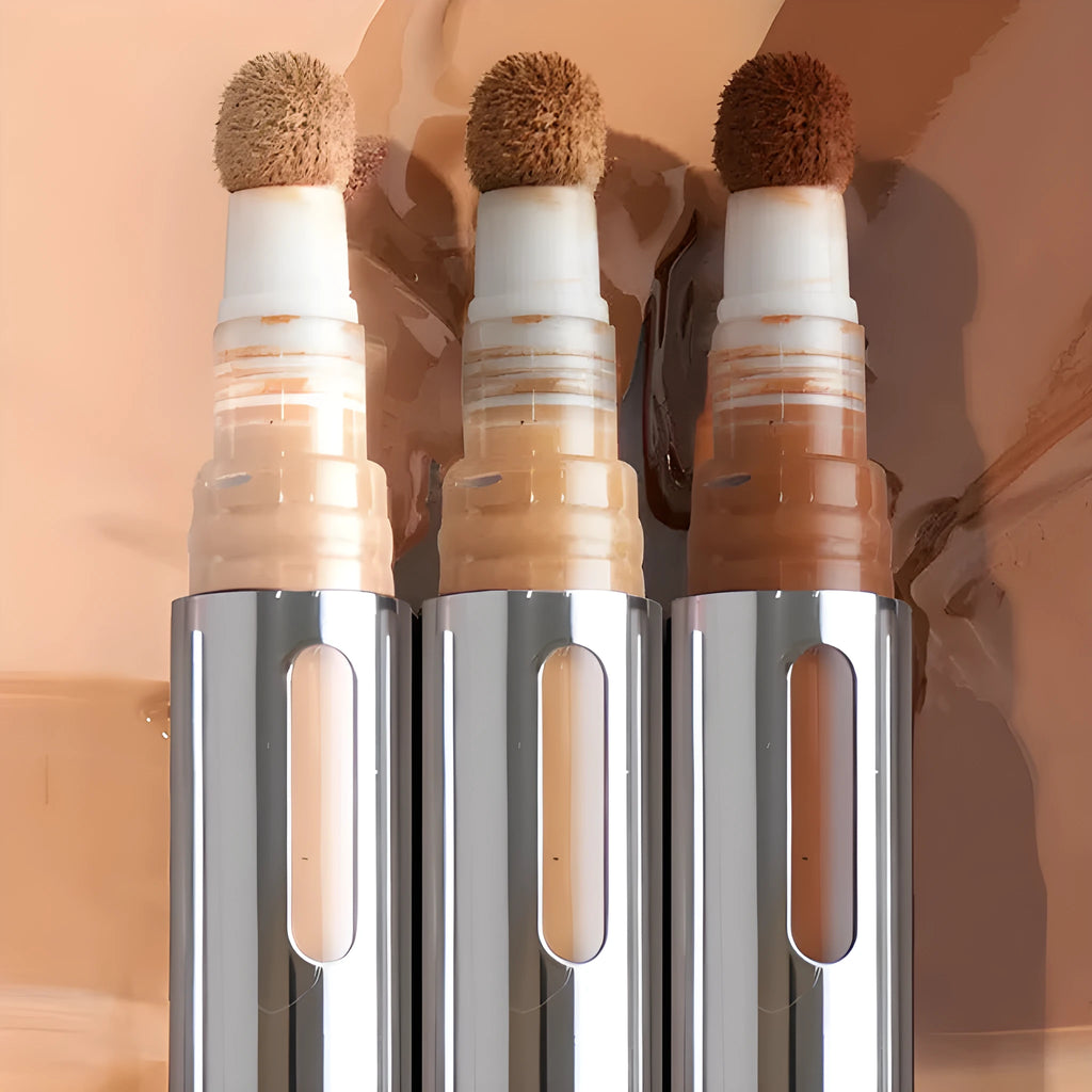 Concealer liquid pen showing 24 colour shades for waterproof contouring and coverage