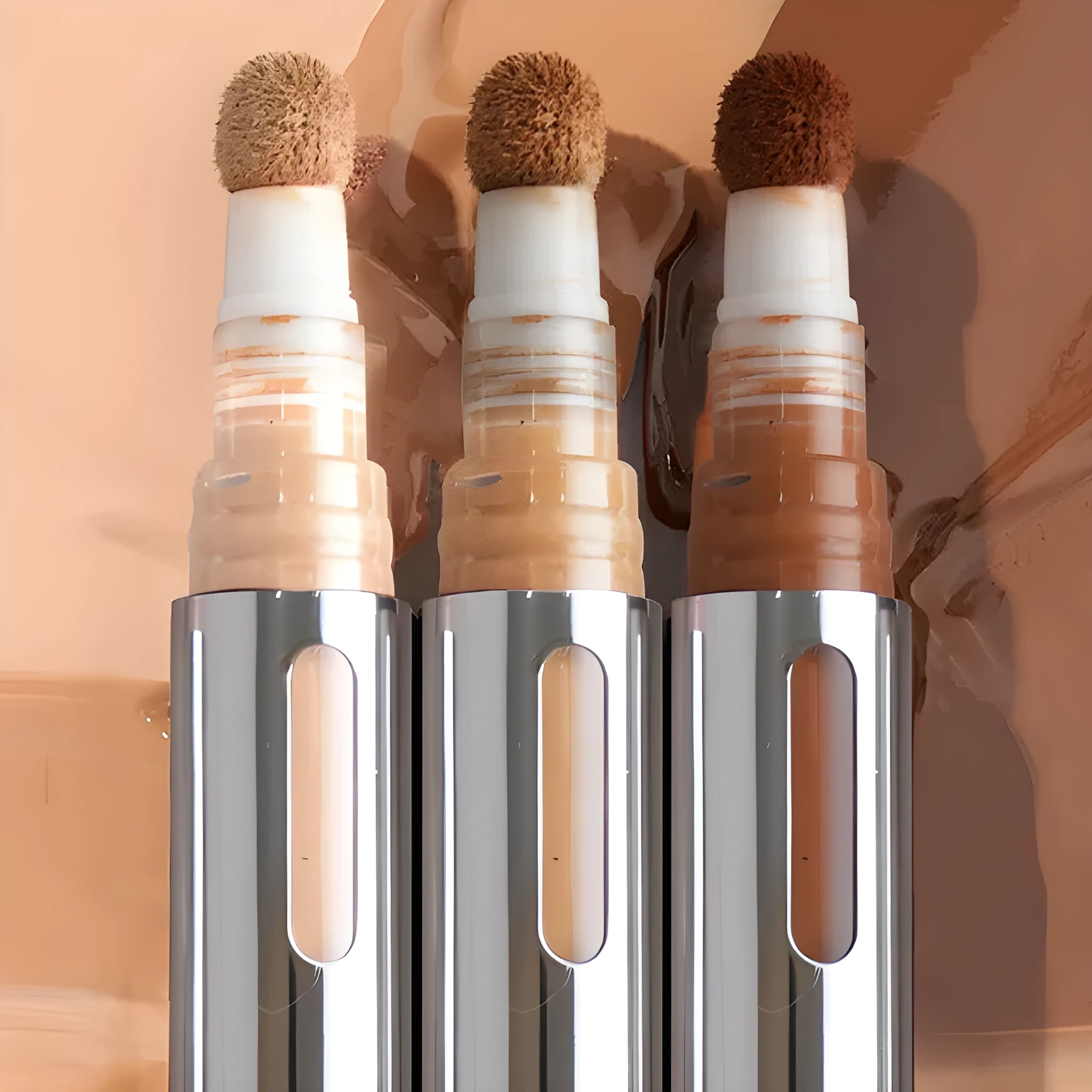 Concealer liquid pen showing 24 colour shades for waterproof contouring and coverage