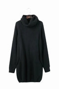 Women's lapel neckline pullover sweater with front pockets in imitation cashmere fabric