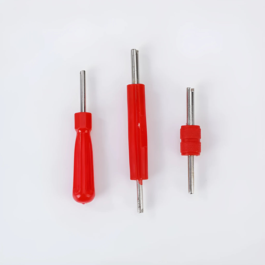 Aluminium alloy single-head twist valve wrench shown in one of three available colour styles.