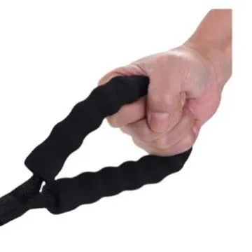Black PP pet tracking belt dog leash 2.5cm width 10M length on grass