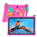 7-inch children's tablet in sapphire blue or dark pink silicone protective case with flat strap and GPS support