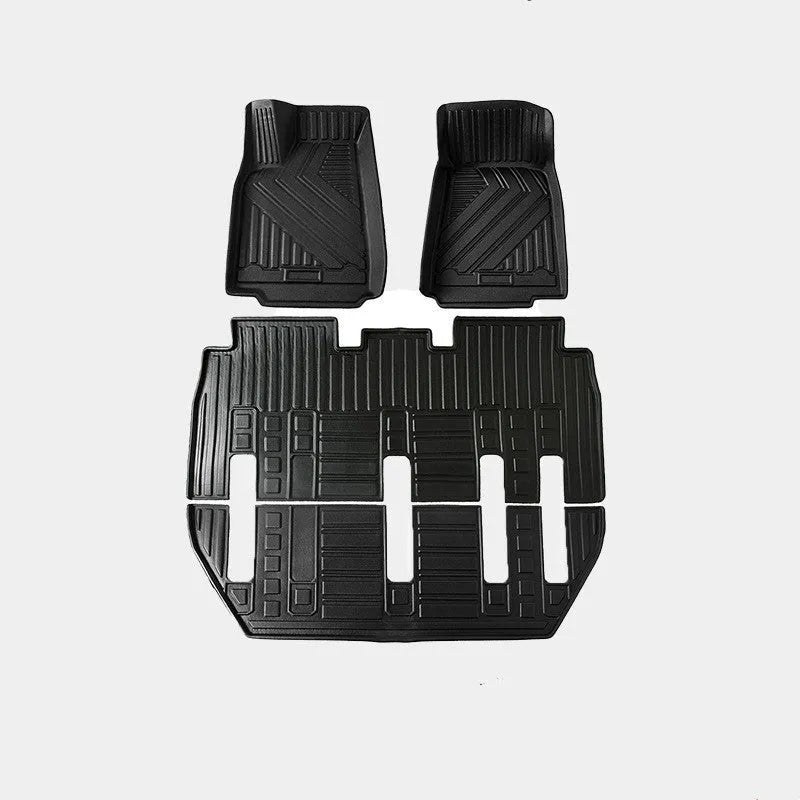 TPE rubber waterproof floor mats and trunk liner for Tesla Model X interior protection