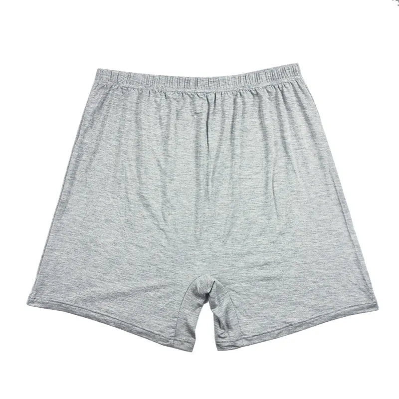 Men's high-waist boxers in solid colours including black, brown, grey and blue modal fabric