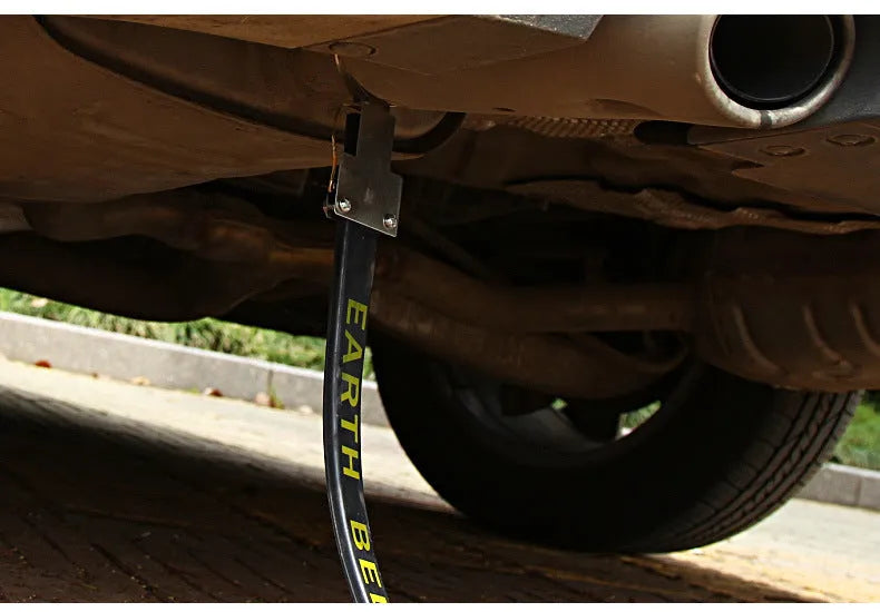 Black rubber and copper car electrostatic grounding belt with 370mm length