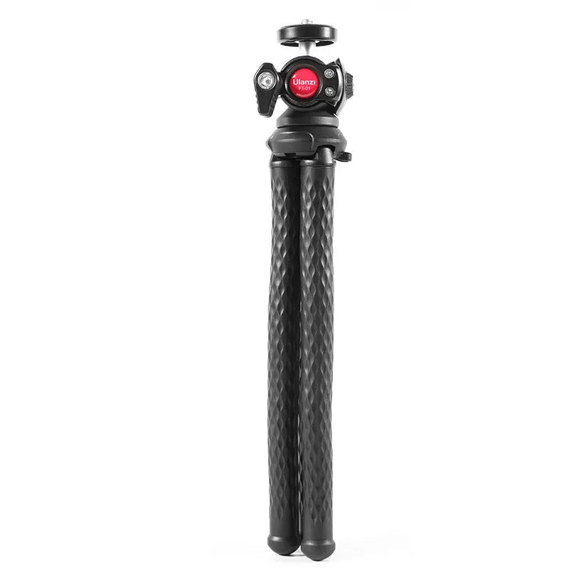 Black octopus mobile phone clip gimbal tripod set with adjustable legs and aluminium alloy construction
