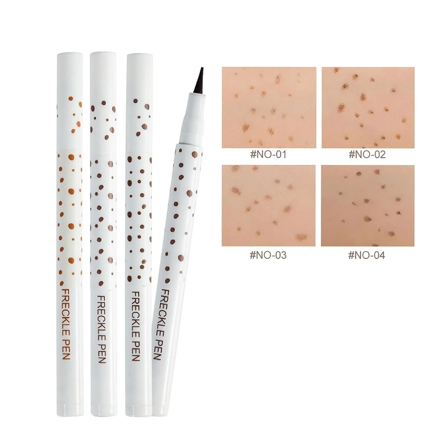 Dark brown freckle pen with precision tip for creating natural-looking faux freckles