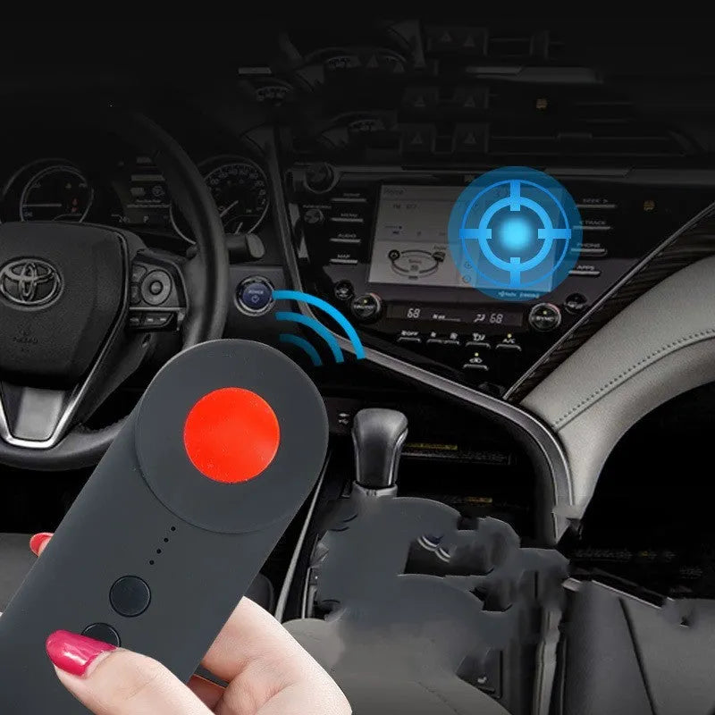 Black GPS and camera detection device for anti-theft surveillance measuring 93.8mm by 38mm