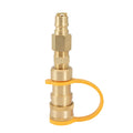 Gold brass gas propane conversion charging connector with 3/8 American thread for tank connections