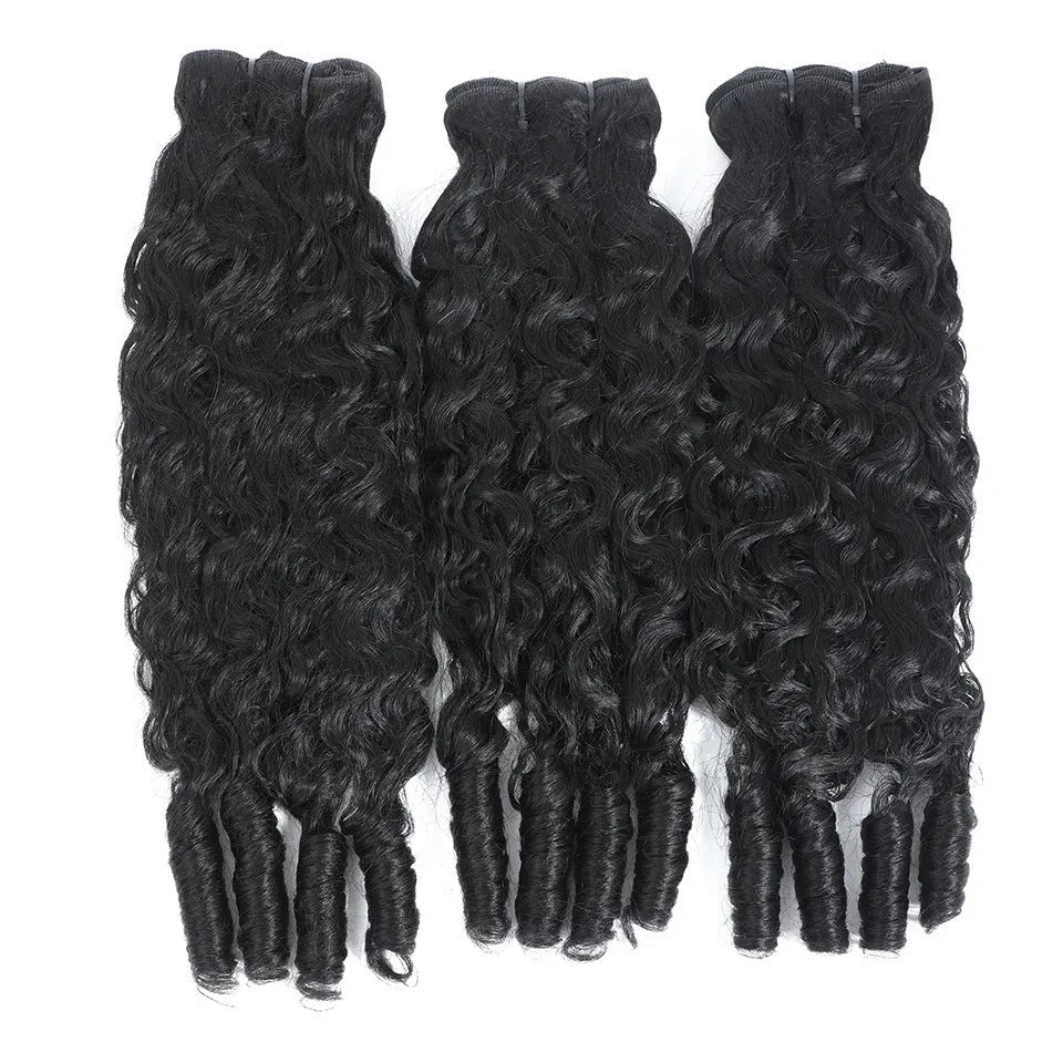 15A human hair weft in 1B colour hand woven natural style 10 inch length