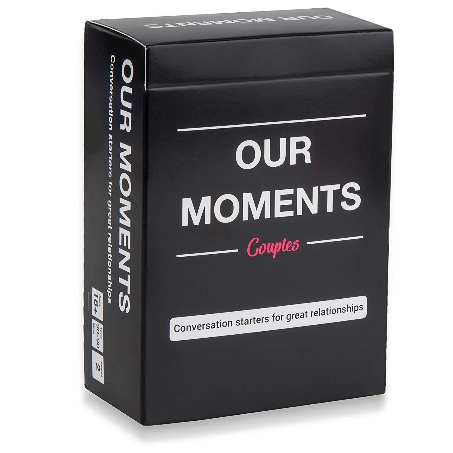 Our Time Lovers Edition communication cards in black 9x6.5x3.5cm box for couples