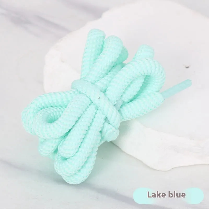 Oval shoelace adapter rope in multiple colours showing length options from 120cm to 160cm.