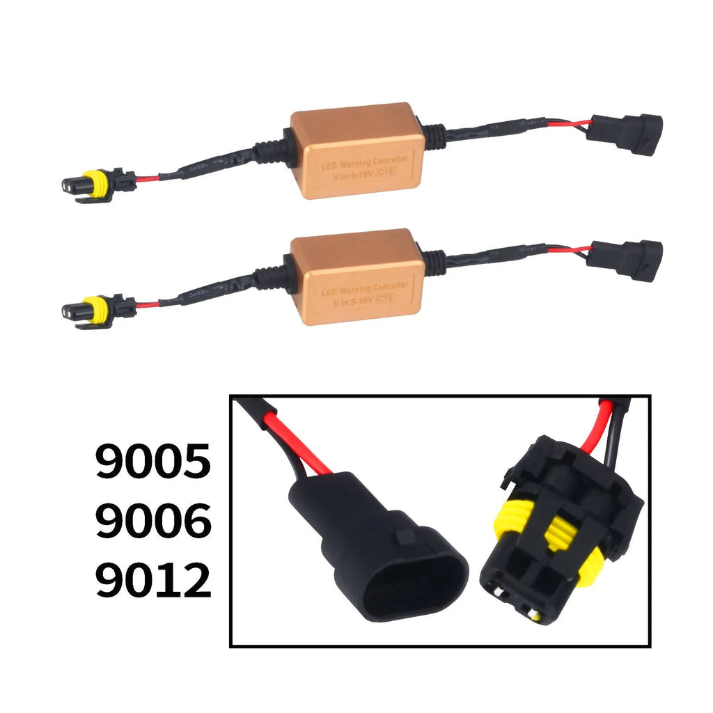 Black alloy H4 H7 H11 LED car headlight Canbus decoder with plug connectors