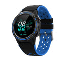 GPS smart watch with square 49mm case and silicone sports bracelet in multiple colours