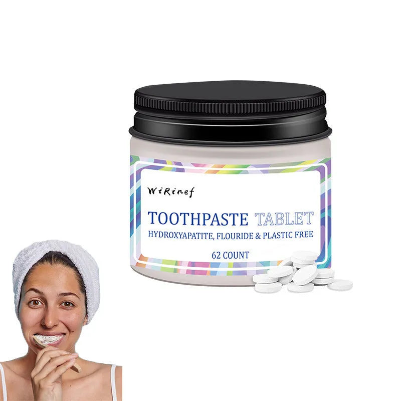 62-piece portable toothpaste tablets in TP19 solid formulation for travel oral hygiene