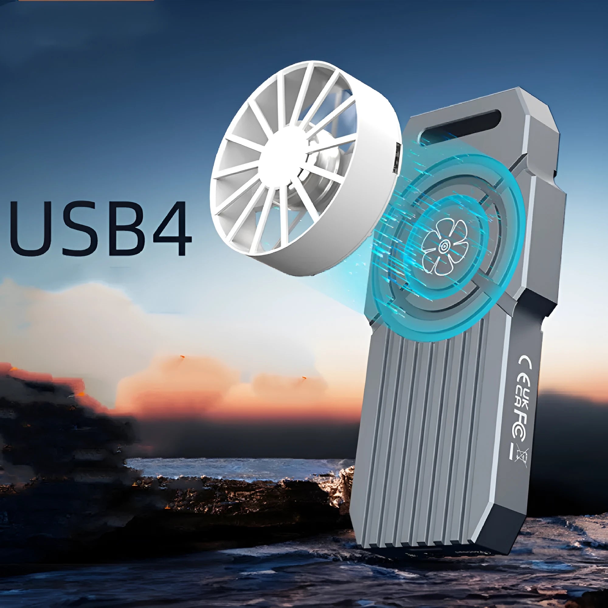USB4 hard disk box for NVMe M.2 solid state drives with aluminium alloy enclosure