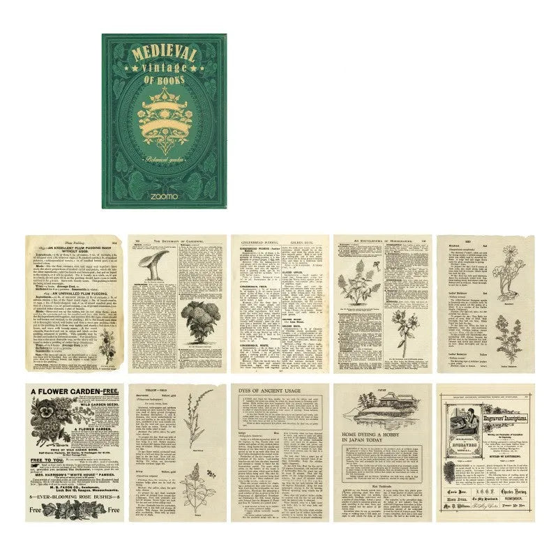 Foams simulation stationery gift pack with ten A6 sheets in one of eight colour designs including botanical gardens.