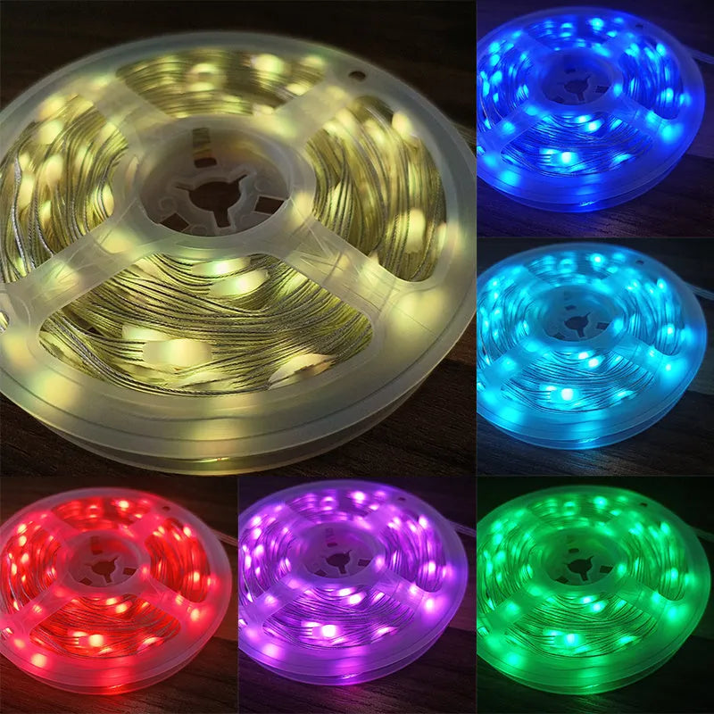 10 metre LED light string with 100 multi-colour bulbs for festival party decorations