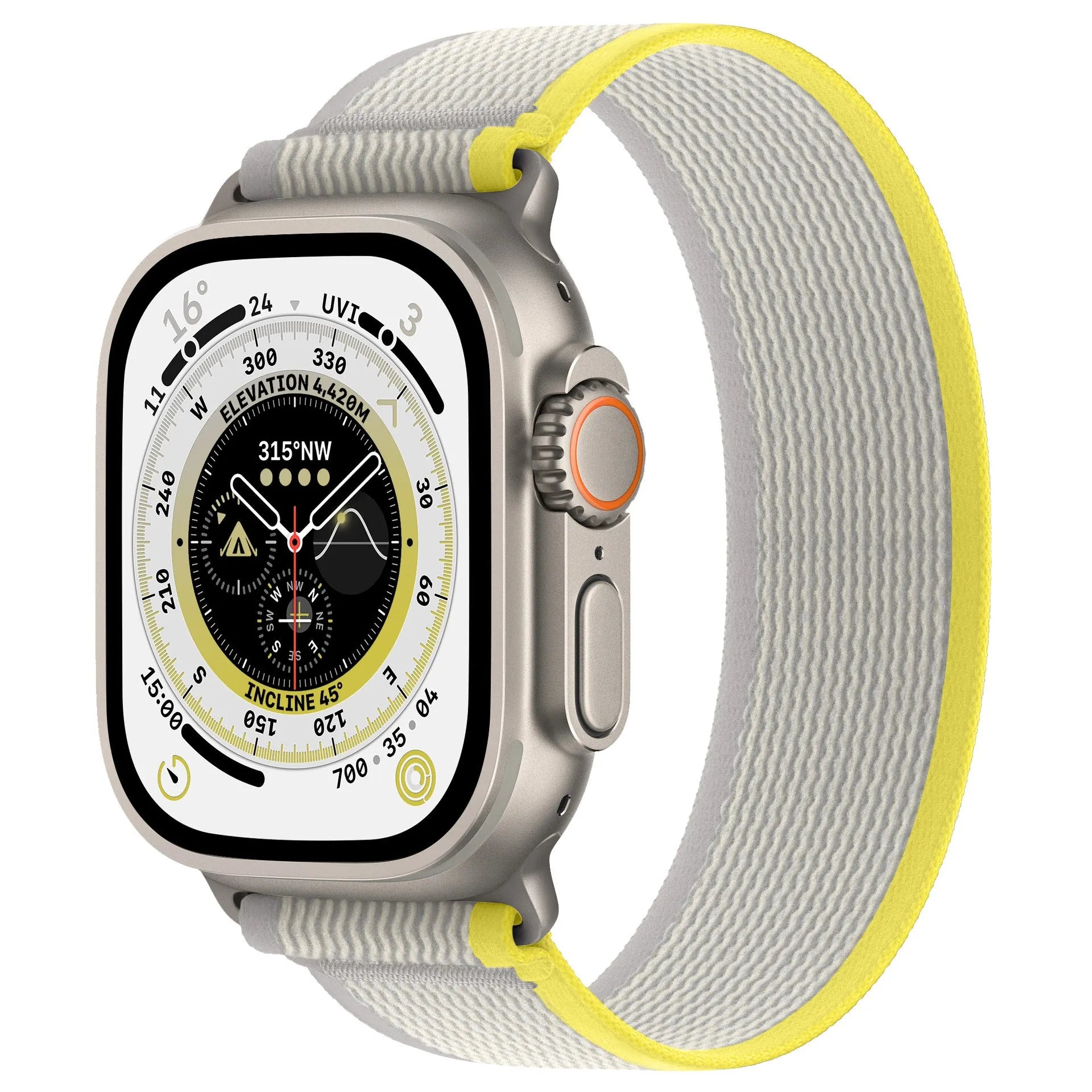 Nylon Apple Watch replacement strap with integrated ring loop in multiple colour options