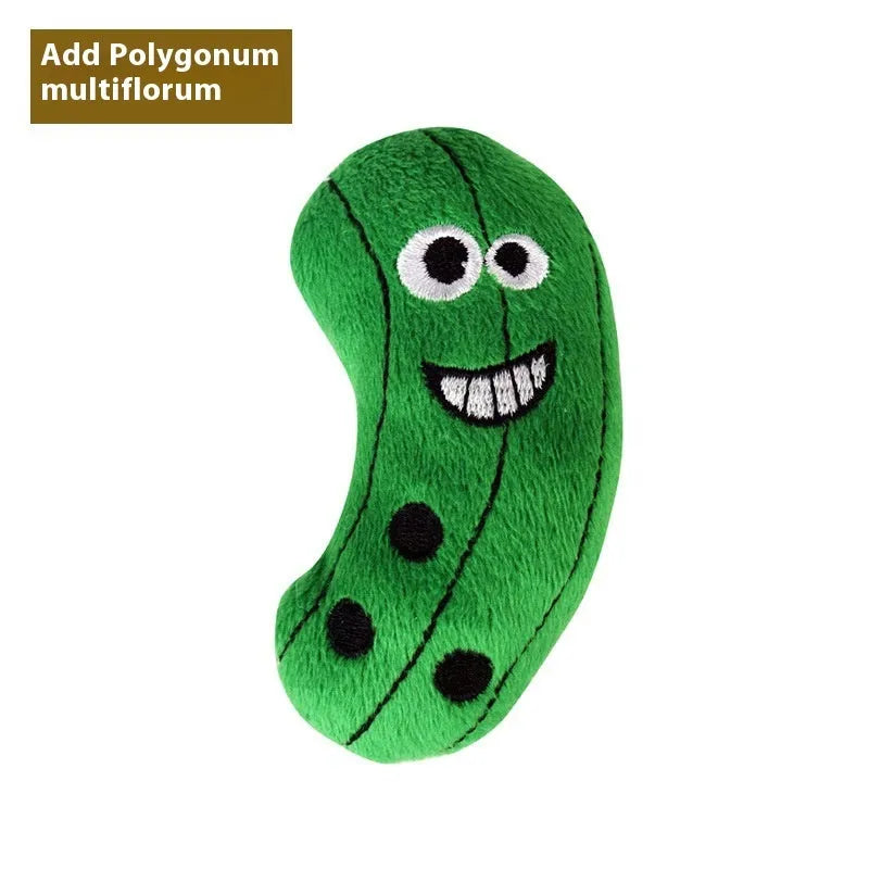 Polygonum multiflorum wood cat toy with catnip in food shapes like burrito and pineapple