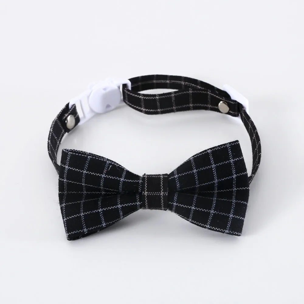 Pet graduation cap and bow tie set in wool felt with elastic 18cm hair band for small dogs and cats