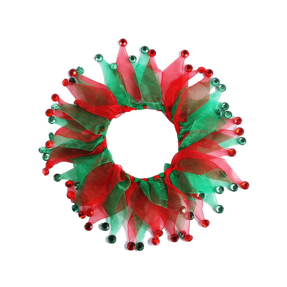 Tie-dye pattern dog collar in Halloween and Christmas colour styles made from cloth