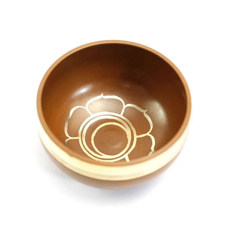 Handmade colourful Himalaya singing bowl 7.8cm diameter with mallet for meditation and sound therapy