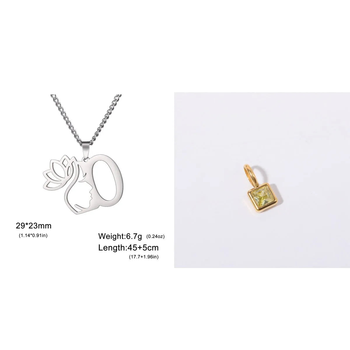 Gold and silver stainless steel fashion necklaces with a cross chain design and matching pendants.