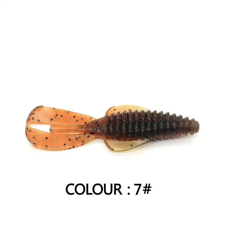 PVC fishing soft bait lure in two sizes with multiple colour variations for freshwater and saltwater angling