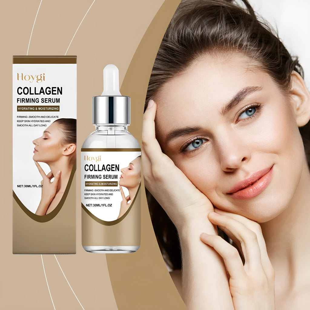 30ml collagen firming care solution tube with hyaluronic acid measuring 10.3cm tall