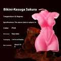 Smsexy Props soy wax bikini-shaped fragrance candle in red, pink, or purple.